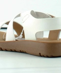 Link Reform 53K Little Girls Criss Cross Elastic Strap Flat Sandals