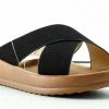 Forever Regular 70 Womens Cross Strap Comfort Slip On Slides