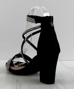 Top Moda Rosa 66 Women's Rhinestone Strappy Dress Heels