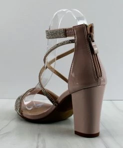 Top Moda Rosa 66 Women's Rhinestone Strappy Dress Heels