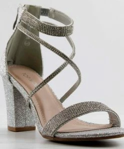 Top Moda Rosa 66 Women's Rhinestone Strappy Dress Heels