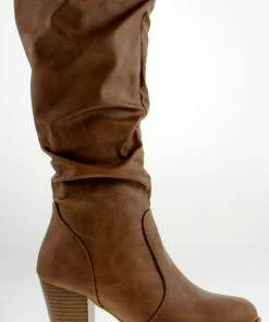 Forever Safety 53 Mid Calf Slouched Chunky Heeled Boot 10 Forever Safety 53 Mid Calf Slouched Chunky Heeled Boot