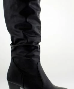 Forever Safety 53 Mid Calf Slouched Chunky Heeled Boot