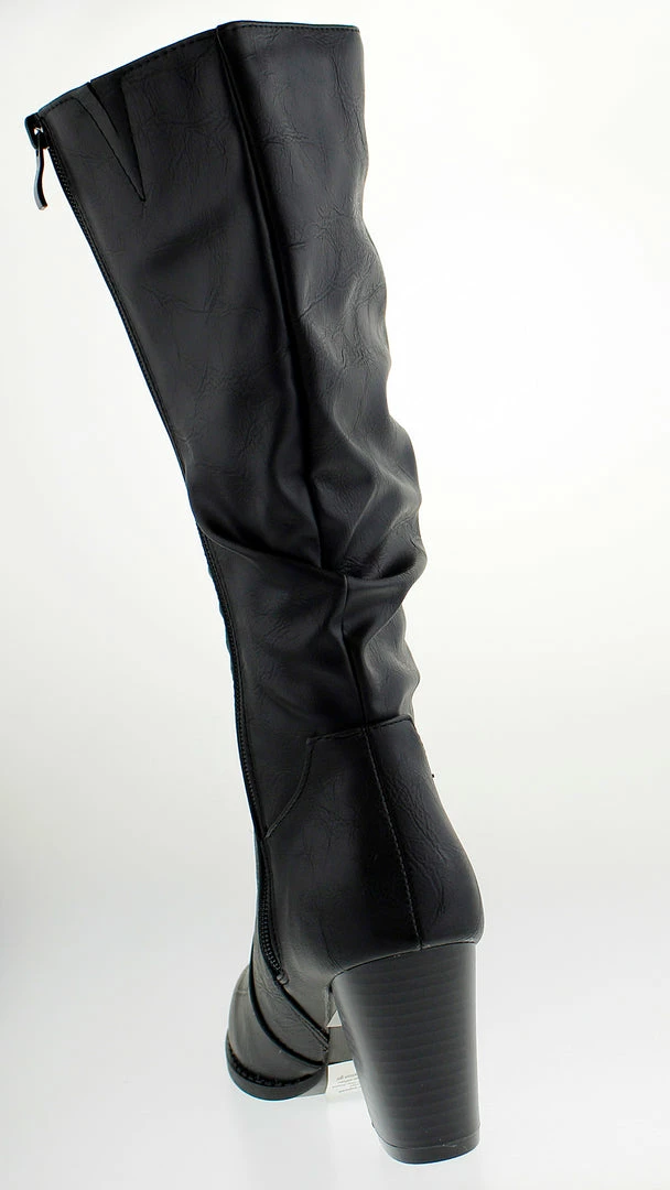 Forever Safety 53 Mid Calf Slouched Chunky Heeled Boot 3 Forever Safety 53 Mid Calf Slouched Chunky Heeled Boot