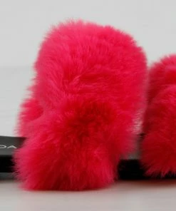 Top Moda Women's Salinas 22 Womens Faux Fur Band Slip On Sandals