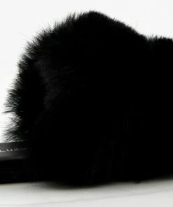 Lucky Top Salinas 22K Little Girls Faux Fur Band Slip On Sandals Girl's