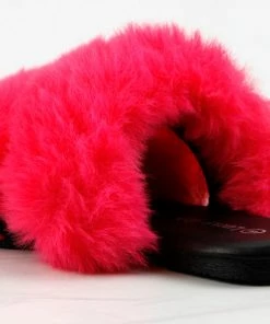 Lucky Top Salinas 22K Little Girls Faux Fur Band Slip On Sandals Girl's