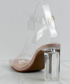 Top Moda Women's Selma-36 Womens Transparent High Heeled Sandals