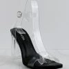 Top Moda Women's Selma-36 Womens Transparent High Heeled Sandals