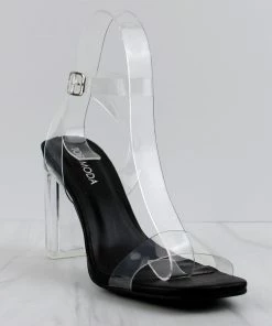 Top Moda Women's Selma-36 Womens Transparent High Heeled Sandals