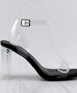 Top Moda Women's Selma-36 Womens Transparent High Heeled Sandals