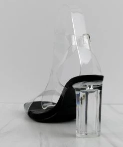 Top Moda Women's Selma-36 Womens Transparent High Heeled Sandals