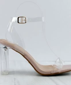 Top Moda Women's Selma-36 Womens Transparent High Heeled Sandals