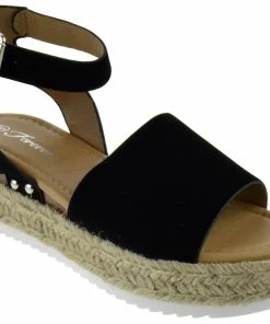 Forever Sensational 1 Womens Strappy Espadrille Wedges
