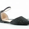 Forever Showy 82 Womens Pointed Toe Rhinestone Ballerina Flats Women's