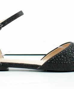 Forever Showy 82 Womens Pointed Toe Rhinestone Ballerina Flats Women's