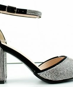 Forever Songful 1 Women's Closed Toe Rhinestone Dress Heels