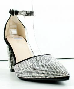 Forever Songful 1 Women's Closed Toe Rhinestone Dress Heels