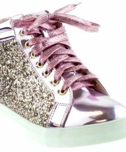Forever Sparkle 25 Womens High Top Sequin Lace Up Sneakers LIQUIDATIONS!