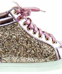 Forever Sparkle 25 Womens High Top Sequin Lace Up Sneakers LIQUIDATIONS!
