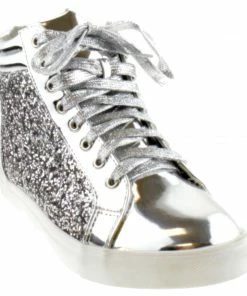 Forever Sparkle 25 Womens High Top Sequin Lace Up Sneakers LIQUIDATIONS!
