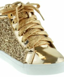 Forever Sparkle 25 Womens High Top Sequin Lace Up Sneakers LIQUIDATIONS!