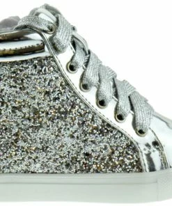 Forever Sparkle 25 Womens High Top Sequin Lace Up Sneakers LIQUIDATIONS!