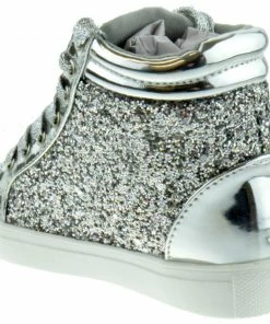 Forever Sparkle 25 Womens High Top Sequin Lace Up Sneakers LIQUIDATIONS!