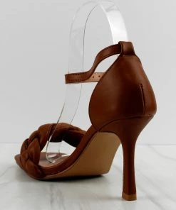 Forever Square-66 Womens Single Braided Band Stiletto Sandals Women's