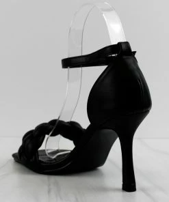 Forever Square-66 Womens Single Braided Band Stiletto Sandals Women's