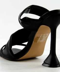 Lemonade Stacie Womens Scrunch Strap Square Toe Slip On Pyramid Heels Women's