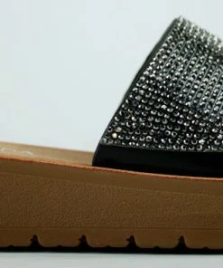 Top Moda Stephanie 22 Women's Comfort Rhinestone Slip On Sandals