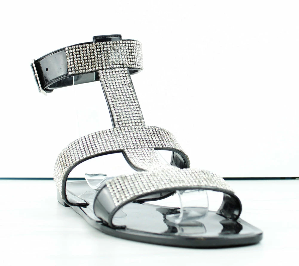 Bamboo Studs 11 Womens Rhinestone Caged Jelly Flat Sandals 1 Bamboo Studs 11 Womens Rhinestone Caged Jelly Flat Sandals