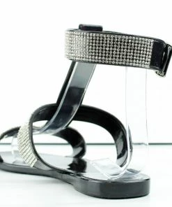 Bamboo Studs 11 Womens Rhinestone Caged Jelly Flat Sandals 5 Bamboo Studs 11 Womens Rhinestone Caged Jelly Flat Sandals