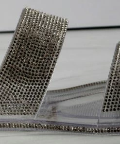 Top Moda Women's Surya 1 Womens Fully Double Rhinestone Embellished Flat Slip On Sandals