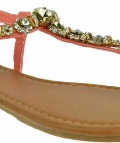 SHOE BARGAIN WAREHOUSE (WWW.SBWSHOES.COM) TL 35 Women's Rhinestone Thong Sandals