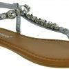 SHOE BARGAIN WAREHOUSE (WWW.SBWSHOES.COM) TL 35 Women's Rhinestone Thong Sandals