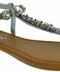 SHOE BARGAIN WAREHOUSE (WWW.SBWSHOES.COM) TL 35 Women's Rhinestone Thong Sandals
