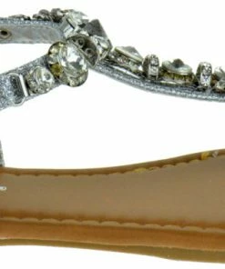 SHOE BARGAIN WAREHOUSE (WWW.SBWSHOES.COM) TL 35 Women's Rhinestone Thong Sandals