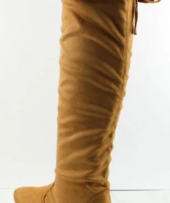 Forever Tammy-58 Womens Over The Knee Flat Almond Toe Boots