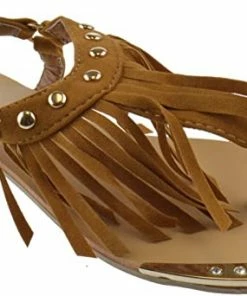 Forever Tyler 27 Fringe Women's Gladiator Flat Sandals