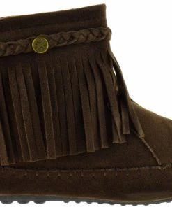 Shoe Dezigns Women's Western 19 Womens Fringe Moccasin Ankle Boots