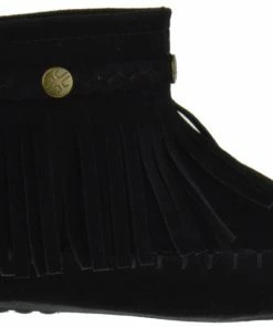 Smartty TG 01KM Girls Fringe Moccasin Ankle Boots Girl's