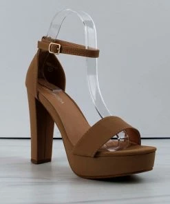 Top Moda Thomas-52 Womens Open Toe Platform Block Heel Sandals Women's