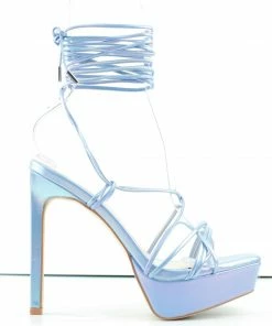 Bamboo Thrilling 03 Womens Strappy Wrap Up Platform Stiletto Sandals Women's
