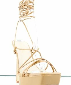 Bamboo Thrilling 03 Womens Strappy Wrap Up Platform Stiletto Sandals Women's