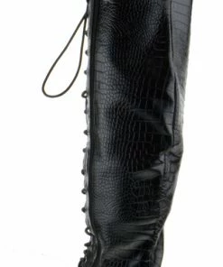 SHOE BARGAIN WAREHOUSE (WWW.SBWSHOES.COM) Travis 05B Women's Knee High Lace Up Combat Boots