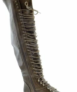 SHOE BARGAIN WAREHOUSE (WWW.SBWSHOES.COM) Travis 05B Women's Knee High Lace Up Combat Boots