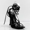 Top Moda Trick-1 Womens Strappy Stilletto Tie Up Sandals