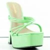 Lemonade Trust Fund Womens Platform Stiletto Strappy Open Heel Sandals